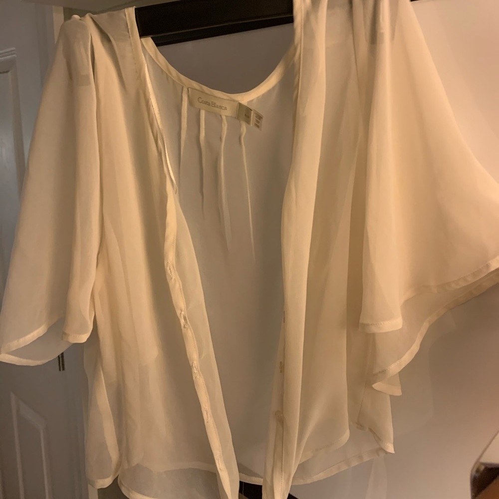 Sheer white shirt